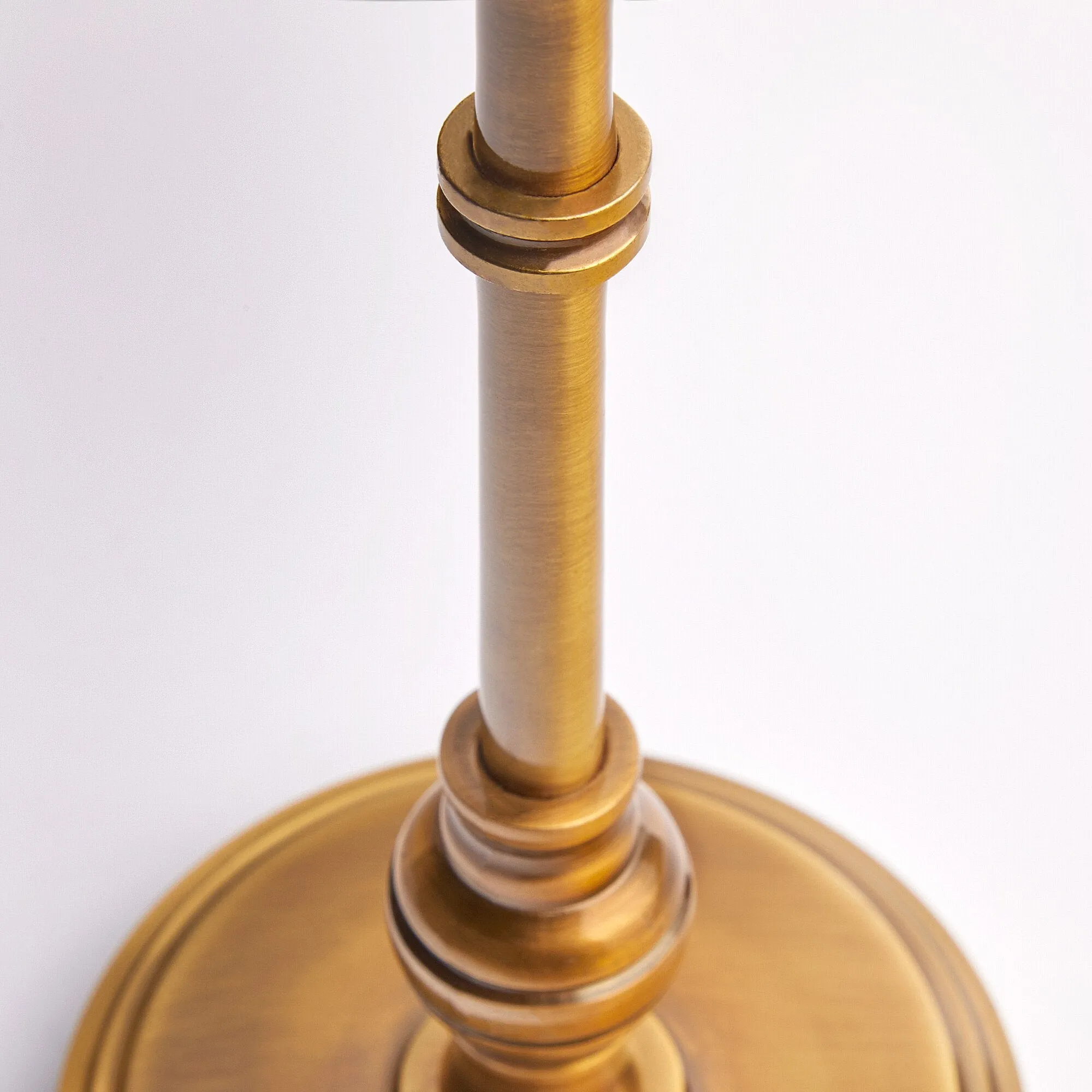 Chukka table lamp in antiqued brass