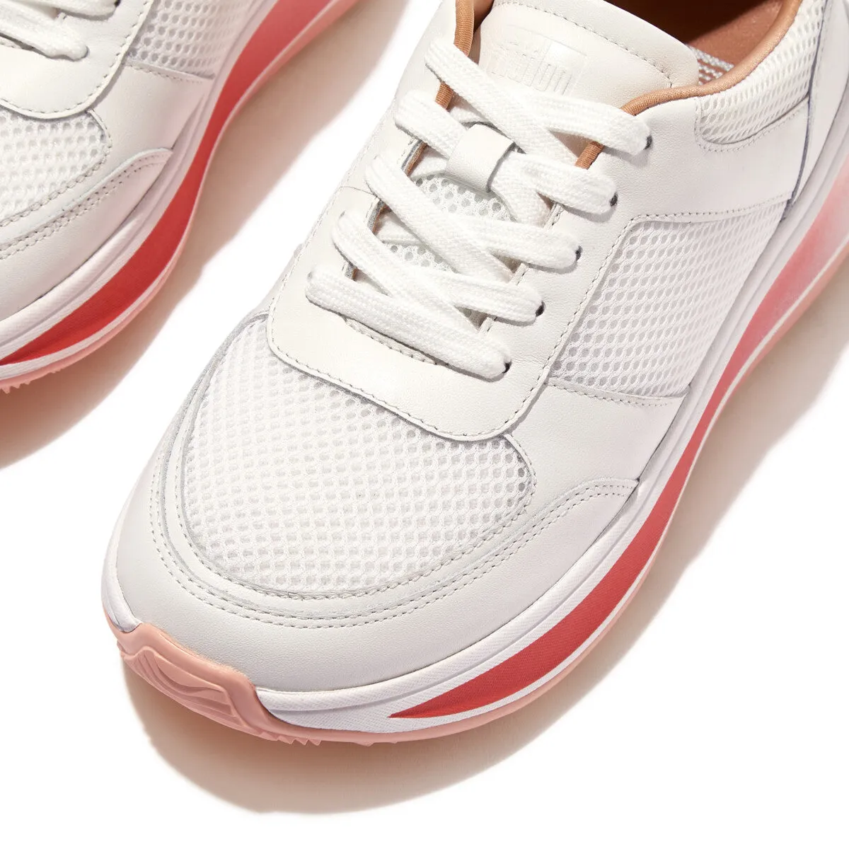 F-MODE Ombre-Sole Leather/Mesh Flatform Trainers
