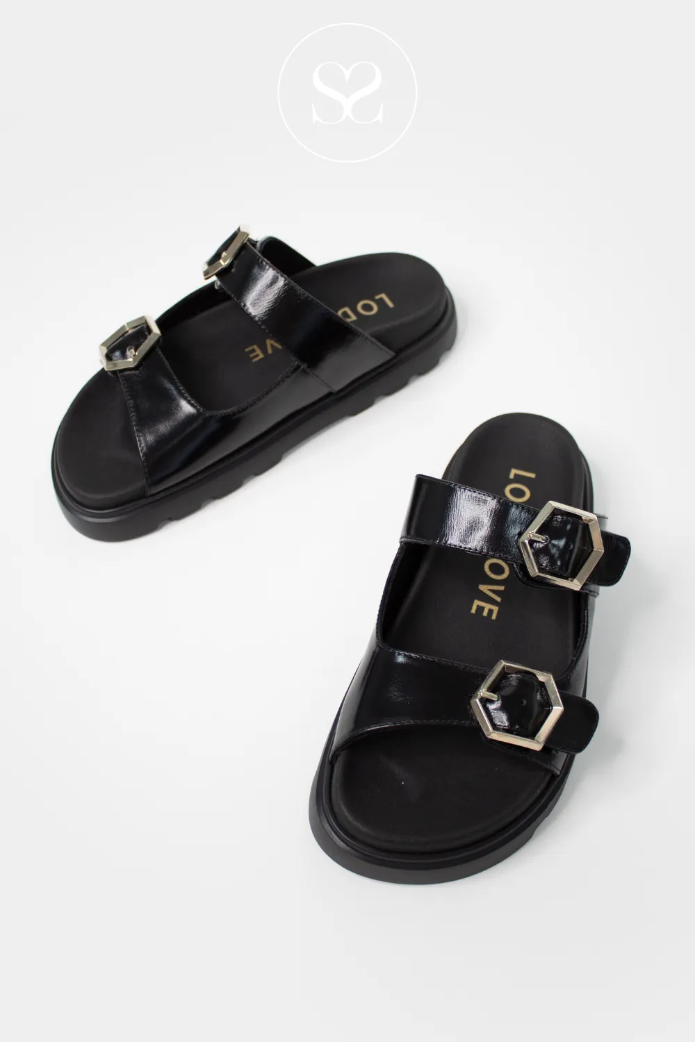 LODI HOL5387 BLACK SLIDER SANDAL