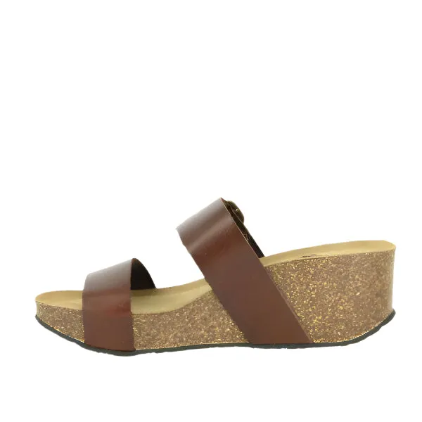 Plakton 873004 Brown Women's Wedge Sandals